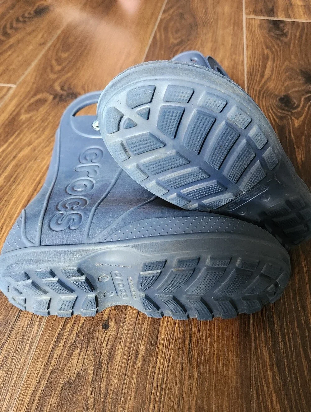 Crocs Waterproof Slip-On Rubber Rain Boots in Blue